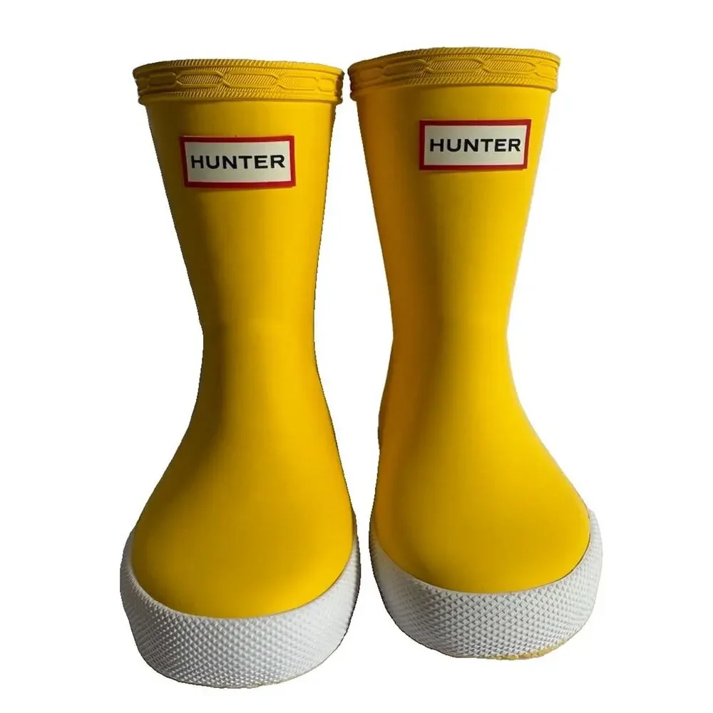 Hunter First Classic Kids Rain Boots Yellow Primrose US 7 UK 6 EU 23